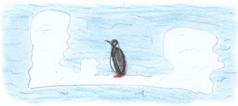 Pinguin auf Eisscholle