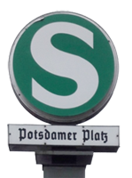 S-Bahn Schild Postdamer Platz 