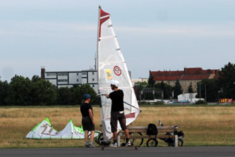 Windsurfing on the Tempelhofer Feld