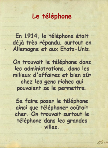 Communication Premi�re Guerre mondiale