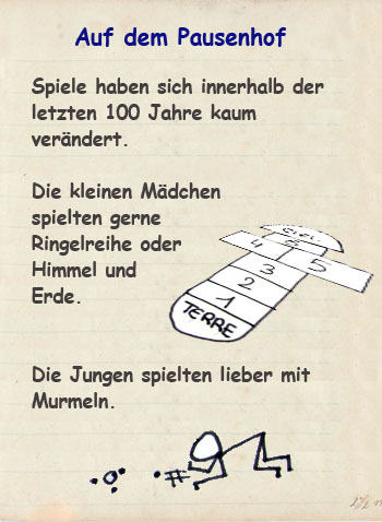 Schule damals vor 100 Jahren