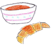 Croissant und Kaffee 